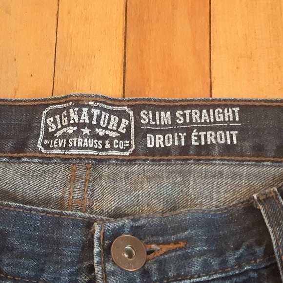 Signature levi strauss & CO slim straight mens jeans Size 36 - Picture 10 of 16